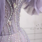 Glittering Halter Neck Purple Ball Gown Sequins Beading Tulle Sweet 16 Dresses C8312