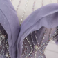 Glittering Halter Neck Purple Ball Gown Sequins Beading Tulle Sweet 16 Dresses C8312