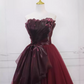 Alluring Burgundy Ball Gown Strapless Tulle Sweet 16 Dresses C8314