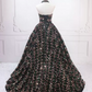 Luxurious Strapless Long Ball Gown With Choker  Sequins Beaded Sweet 16 Dresses C8317