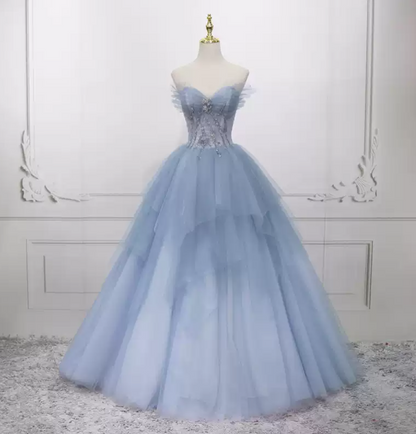Jolie robe de bal en tulle à décolleté en cœur et longues couches rouges pour les robes de bal Sweet 16 C3210