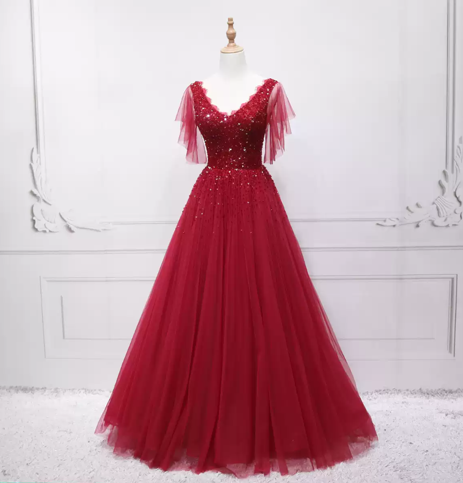 Jolie robe de bal en tulle à décolleté en cœur et longues couches rouges pour les robes de bal Sweet 16 C3210