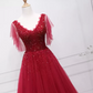 Jolie robe de bal en tulle à décolleté en cœur et longues couches rouges pour les robes de bal Sweet 16 C3210