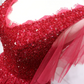 Jolie robe de bal en tulle à décolleté en cœur et longues couches rouges pour les robes de bal Sweet 16 C3210