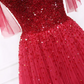 Jolie robe de bal en tulle à décolleté en cœur et longues couches rouges pour les robes de bal Sweet 16 C3210