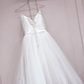 Romantic Spaghetti Strapless Bridal Dress White Tulle Wedding Dresses C8328