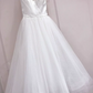 Romantic Spaghetti Strapless Bridal Dress White Tulle Wedding Dresses C8328