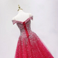 Jolie robe de bal en tulle à décolleté en cœur et longues couches rouges pour les robes de bal Sweet 16 C3210