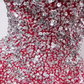 Jolie robe de bal en tulle à décolleté en cœur et longues couches rouges pour les robes de bal Sweet 16 C3210