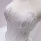 Romantic Strapless Wedding Dress Tulle Beads Feather Bridal Dress C8333