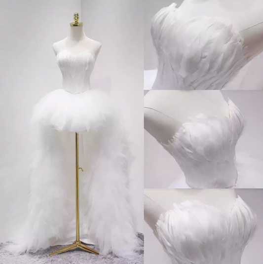 Superbe robe de mariée longue en tulle à sequins et décolleté en cœur C4041