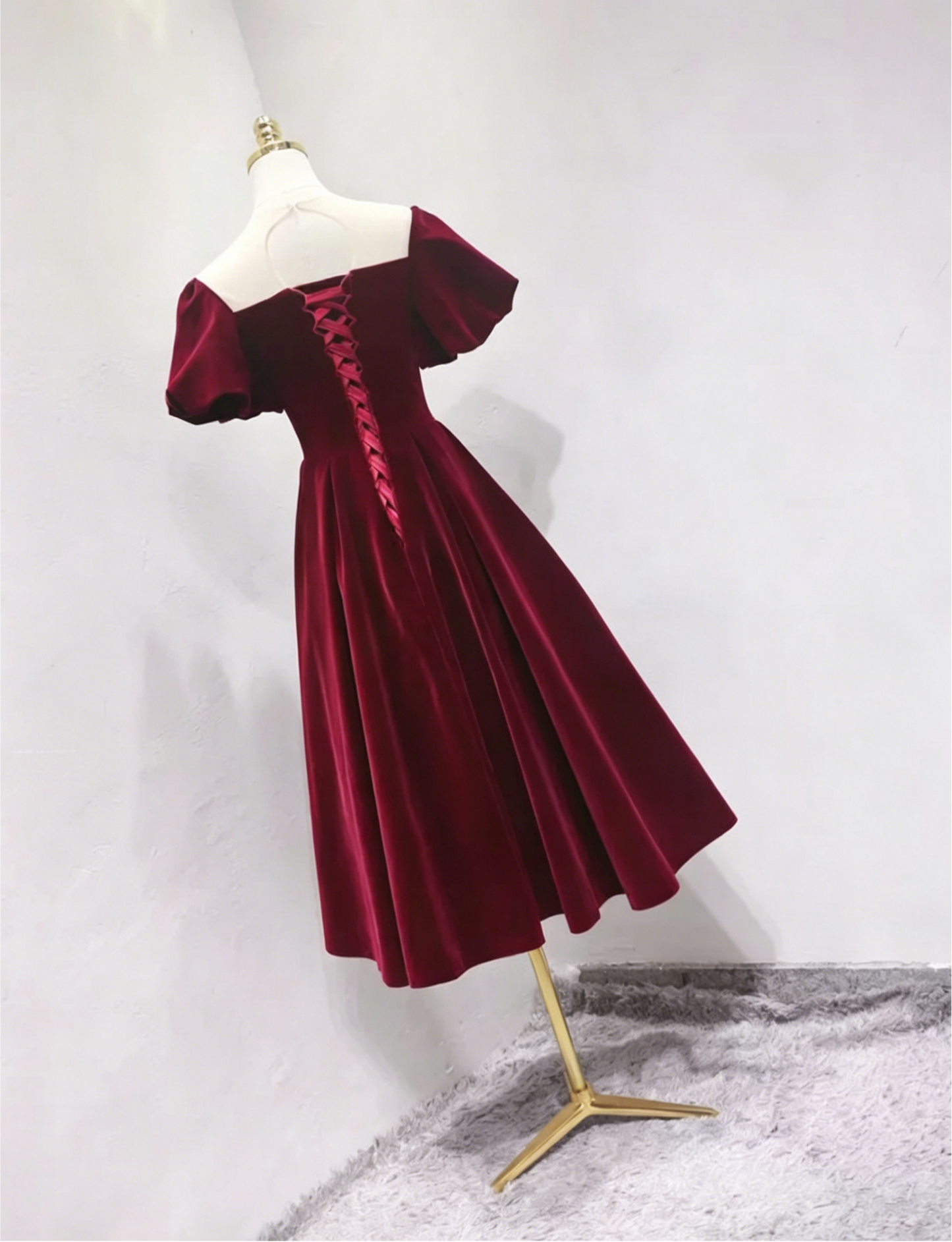Robe de bal de princesse bustier à volants en satin long, robe de soirée C8117