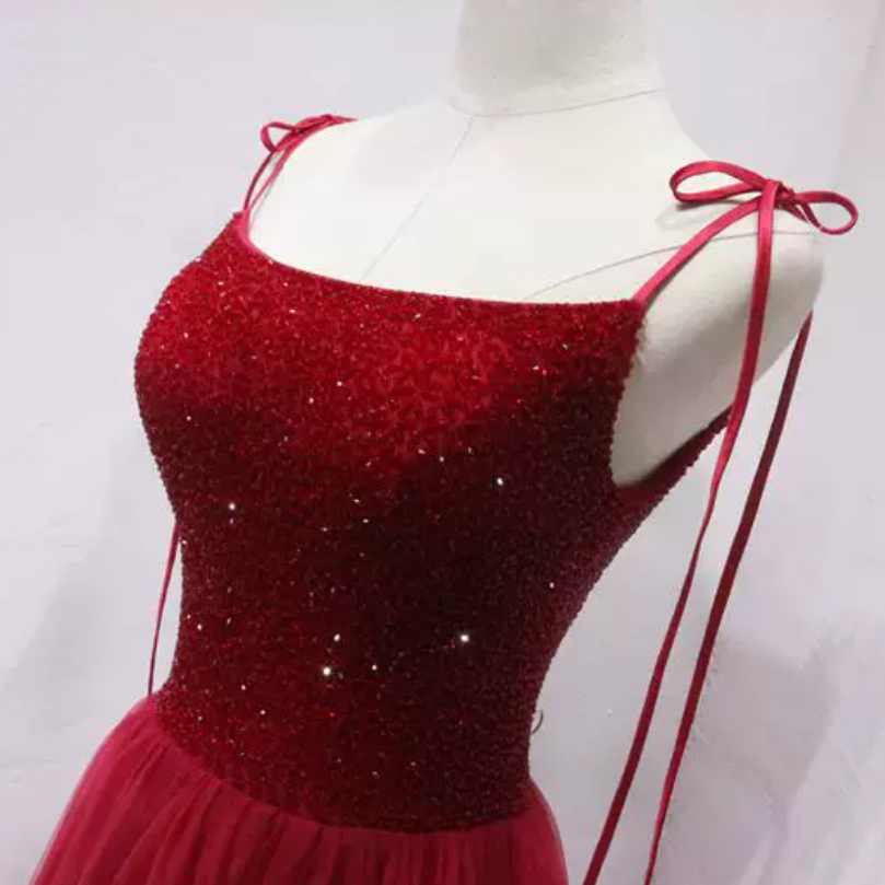 Robe de bal de princesse bustier à volants en satin long, robe de soirée C8117