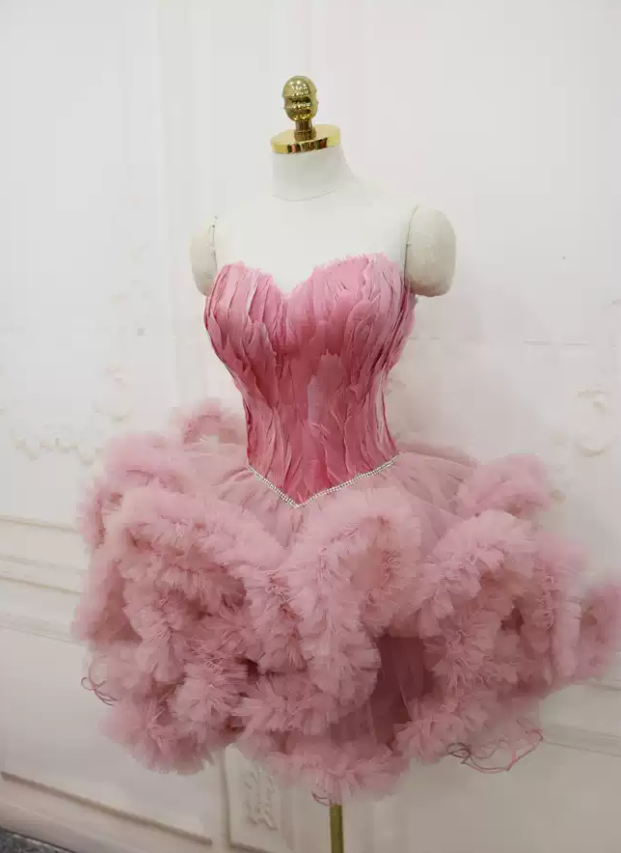 Mini robe de soirée en satin, sans bretelles, sans manches, ligne a, simple, C899