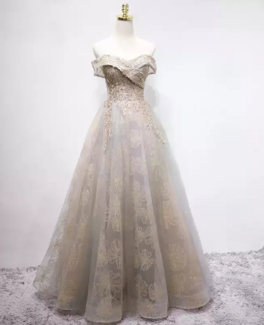 Sleek Off-the-Shoulder Ball Gown Sequins Sweet 16 Dresses C8338