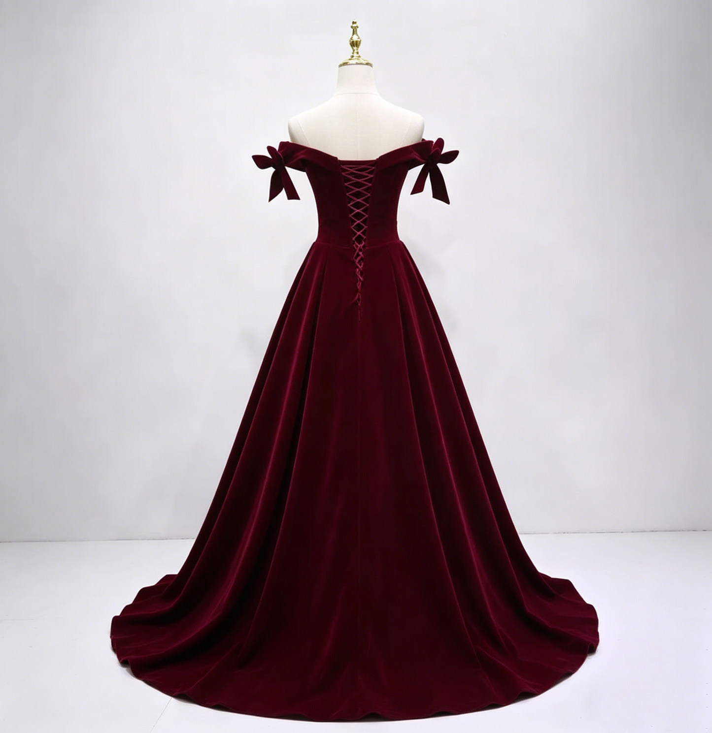 Robe de bal de princesse bustier à volants en satin long, robe de soirée C8117