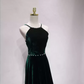 Robe de bal de princesse bustier à volants en satin long, robe de soirée C8117