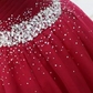 Mini robe de soirée en satin, sans bretelles, sans manches, ligne a, simple, C899