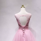 Glittering Sequins Pink Homecoming Dress Tulle Birthday Dress C8347