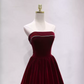 Robe de bal de princesse bustier à volants en satin long, robe de soirée C8117