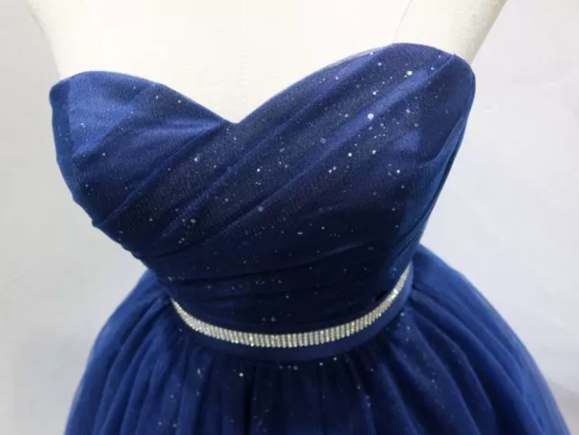 Mini robe de soirée en satin, sans bretelles, sans manches, ligne a, simple, C899