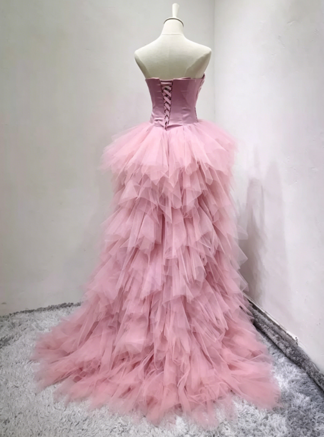 Mini robe de soirée en satin, sans bretelles, sans manches, ligne a, simple, C899