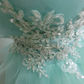 Retro Streapless Green Ball Gown Appliques Tulle Sweet 16 Dresses C8364