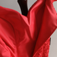 Charming Off-Shoulder Red Prom Dress Lace Sheath Formal Dress C8365