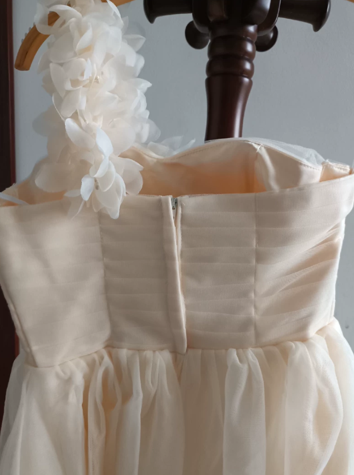 Mini robe de soirée en satin, sans bretelles, sans manches, ligne a, simple, C899