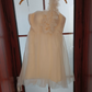 Mini robe de soirée en satin, sans bretelles, sans manches, ligne a, simple, C899