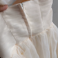 Mini robe de soirée en satin, sans bretelles, sans manches, ligne a, simple, C899