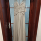 Robe de bal de princesse bustier à volants en satin long, robe de soirée C8117
