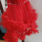 Sexy Red Beaded Homecoming Dress Ruffles Tulle A-Line Tulle Birthday Dress C8370