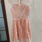 Mini robe de soirée en satin, sans bretelles, sans manches, ligne a, simple, C899