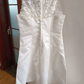 Graceful Satin White Homecoming Dress Lace A-Line Birthday Dress C8372