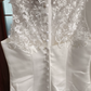 Graceful Satin White Homecoming Dress Lace A-Line Birthday Dress C8372