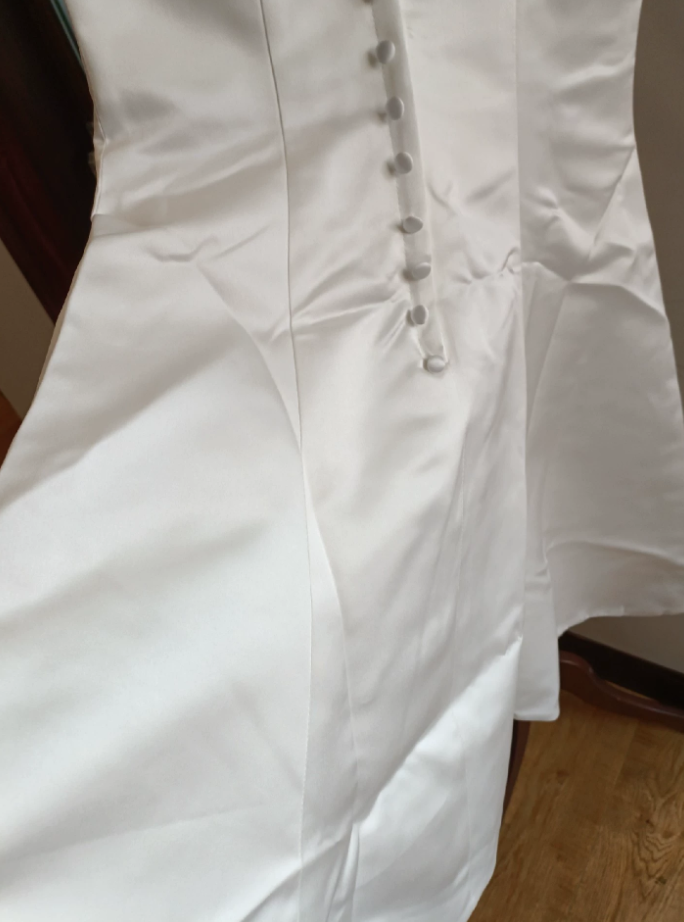 Graceful Satin White Homecoming Dress Lace A-Line Birthday Dress C8372