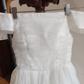 Sleek Off-Shoulder White Homecoming Dress Tulle A-Line Tulle Birthday Dress C8373