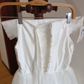 Sleek Off-Shoulder White Homecoming Dress Tulle A-Line Tulle Birthday Dress C8373