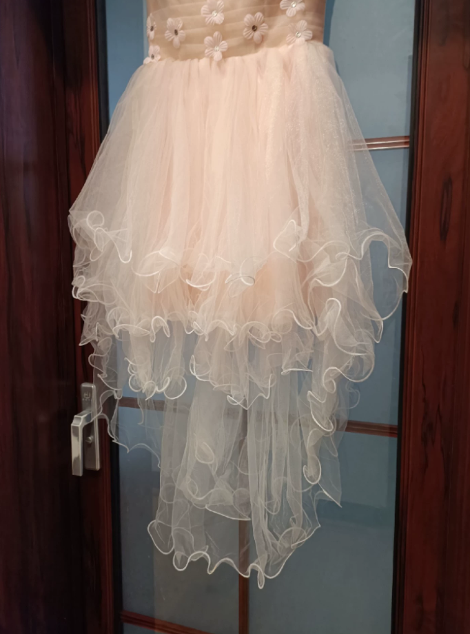 Mini robe de soirée en satin, sans bretelles, sans manches, ligne a, simple, C899