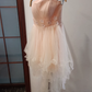 Mini robe de soirée en satin, sans bretelles, sans manches, ligne a, simple, C899