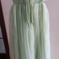 Unique Strapless Green Prom Dress Tulle A-Line Formal Dress C8377