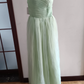 Unique Strapless Green Prom Dress Tulle A-Line Formal Dress C8377