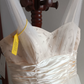 Mini robe de soirée en satin, sans bretelles, sans manches, ligne a, simple, C899