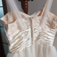 Mini robe de soirée en satin, sans bretelles, sans manches, ligne a, simple, C899