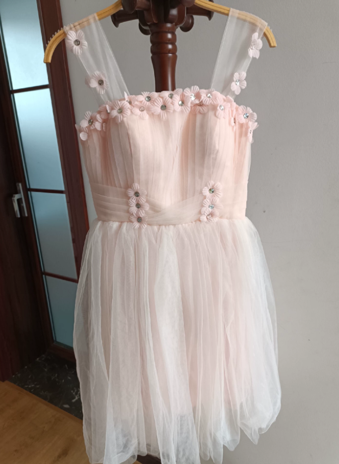 Mini robe de soirée en satin, sans bretelles, sans manches, ligne a, simple, C899