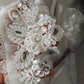 Charming Jewel Neck White Bridal Dress Sequins Beaded Tulle Wedding Dresses C8380