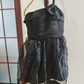 Mini robe de soirée en satin, sans bretelles, sans manches, ligne a, simple, C899