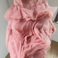 Fashion One Shoulder Pink Homecoming Dress Tulle A-Line Ruffles Birthday Dress C8384