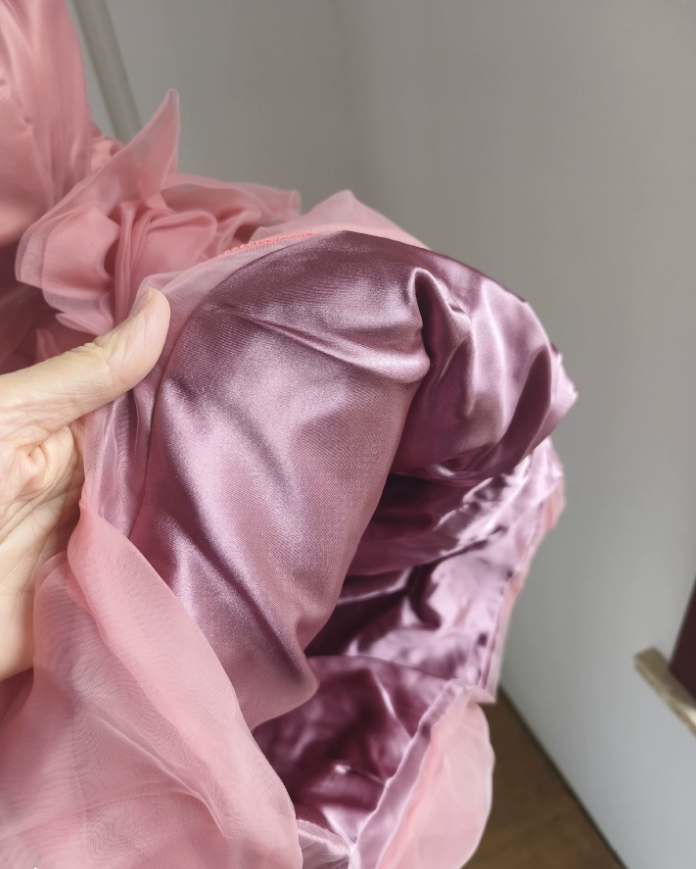 Fashion One Shoulder Pink Homecoming Dress Tulle A-Line Ruffles Birthday Dress C8384